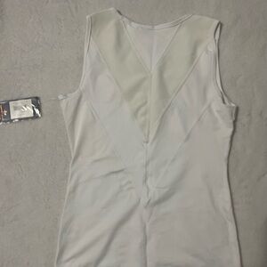 White Tommie Copper Shoulder Support Tank